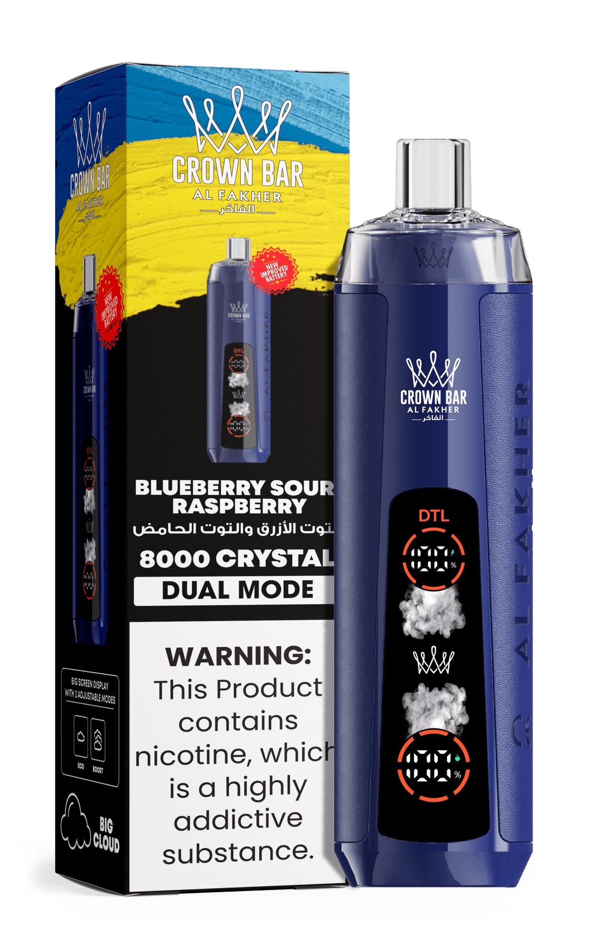 Al Fakher Crystal 8000+ Puffs Disposable Vape | Dual Mode - VapeBoo