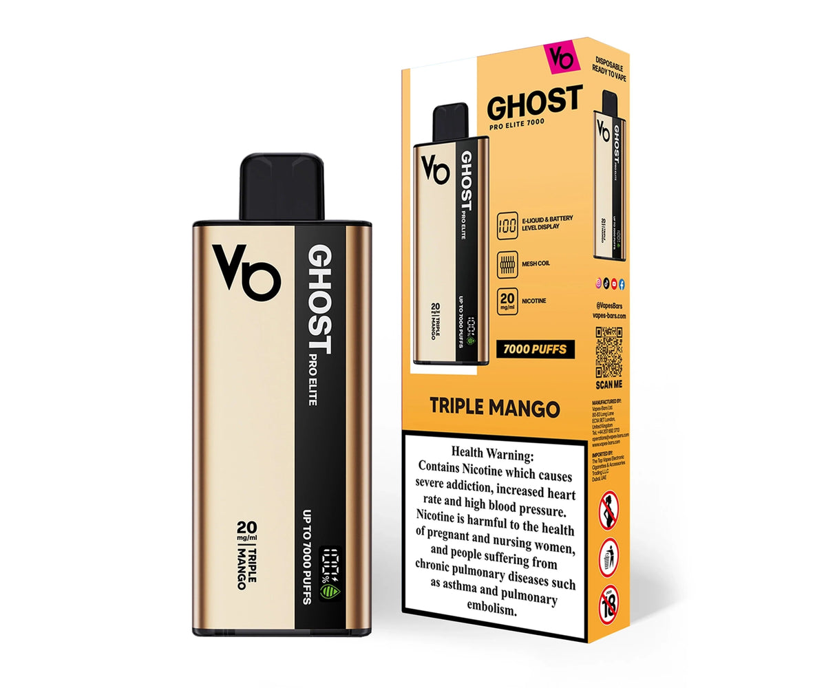 Ghost Pro Elite 7000 Triple Mango - VapeBoo