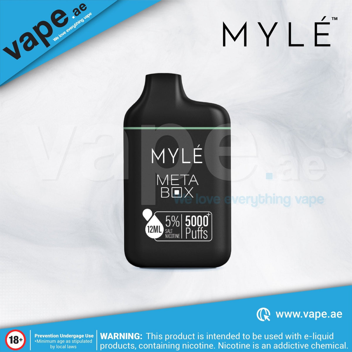 Iced Mint 5000 Puffs 20mg Meta Box by Myle - VapeBoo