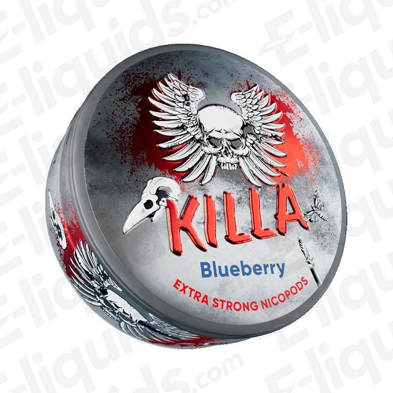 Killa Blueberry Extra Strong Nicotine Snus Pouches - VapeBoo