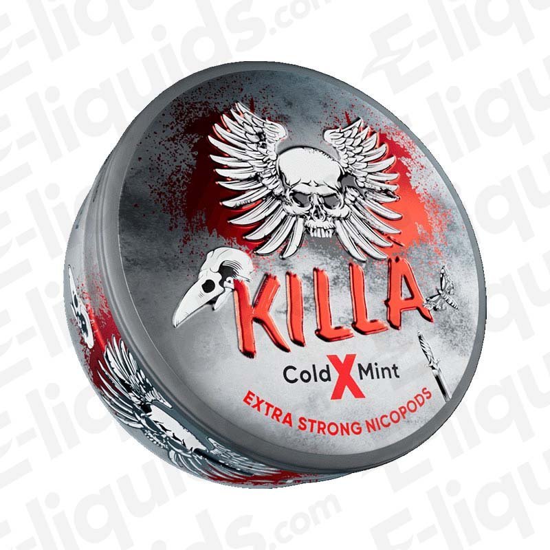 Killa Cold X Mint Extra Strong Nicotine Snus Pouches - VapeBoo