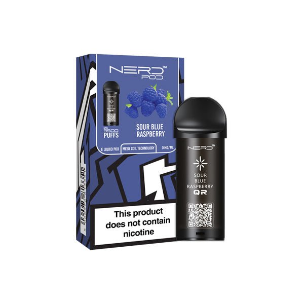 Nerd 3500 Puffs Replacement Pods - 0mg - VapeBoo