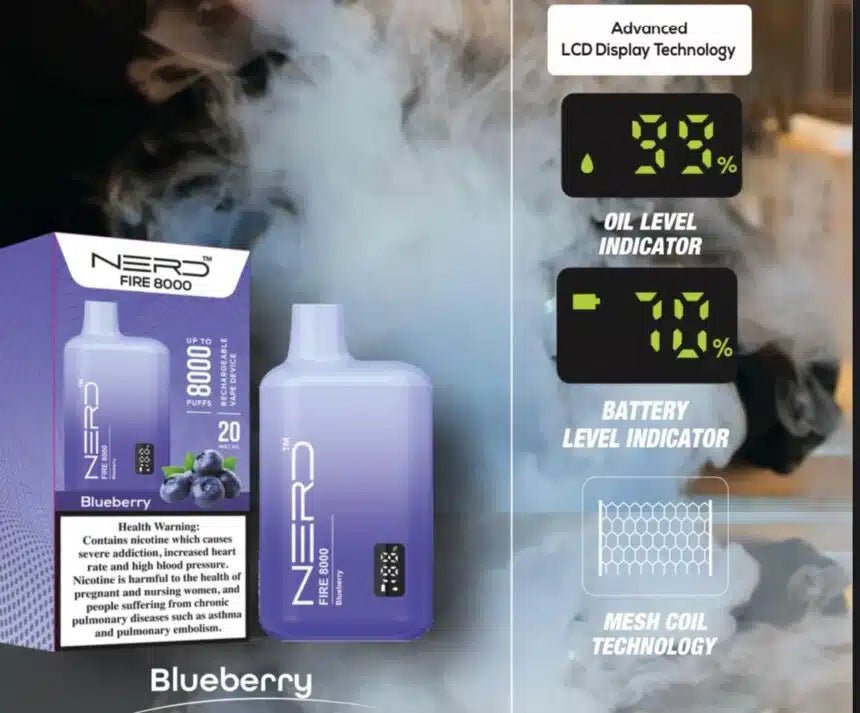 Nerd Fire 8000 Puffs Disposable Vape Device - VapeBoo