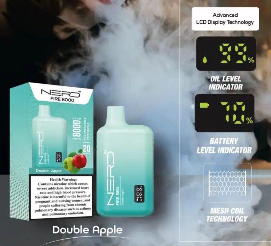 Nerd Fire 8000 Puffs Disposable Vape Device - VapeBoo