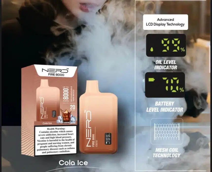 Nerd Fire 8000 Puffs Disposable Vape Device - VapeBoo