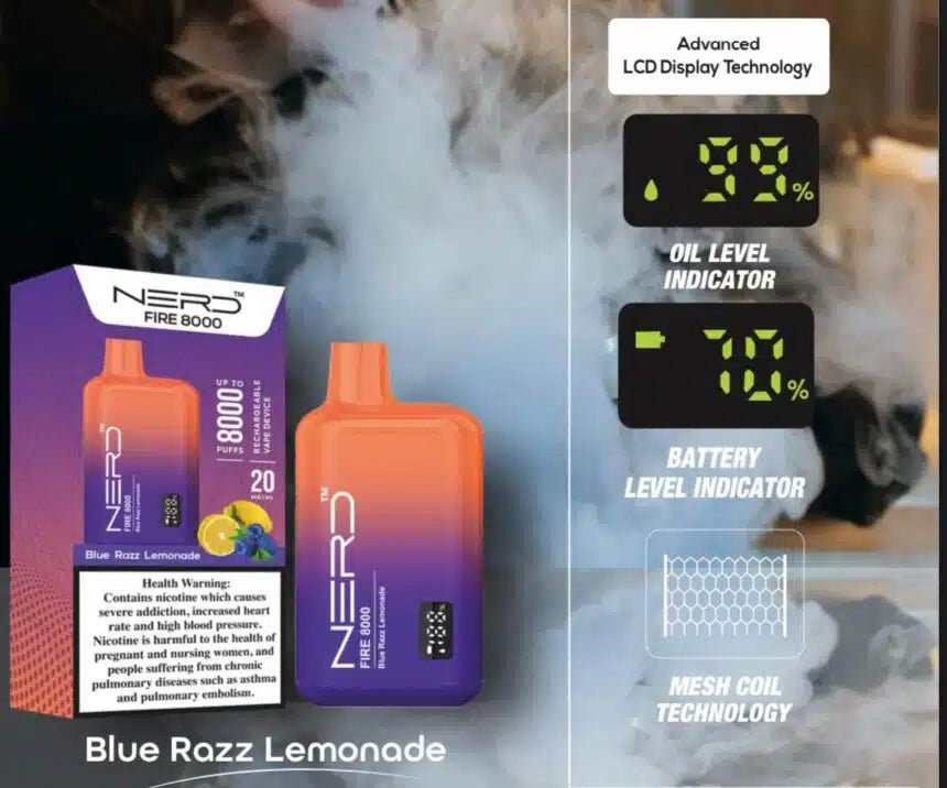 Nerd Fire 8000 Puffs Disposable Vape Device - VapeBoo