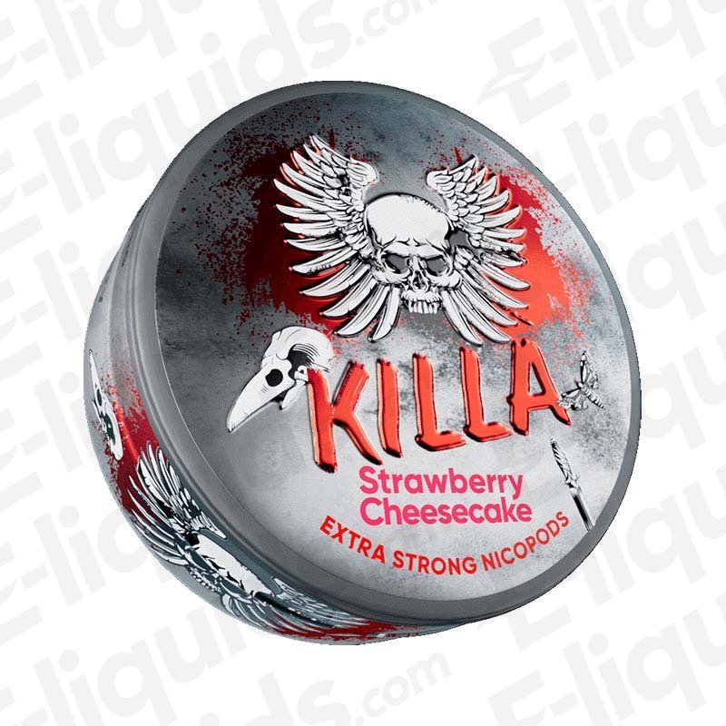 Strawberry Cheesecake Extra Strong Nicotine Snus Pouches by Killa - VapeBoo