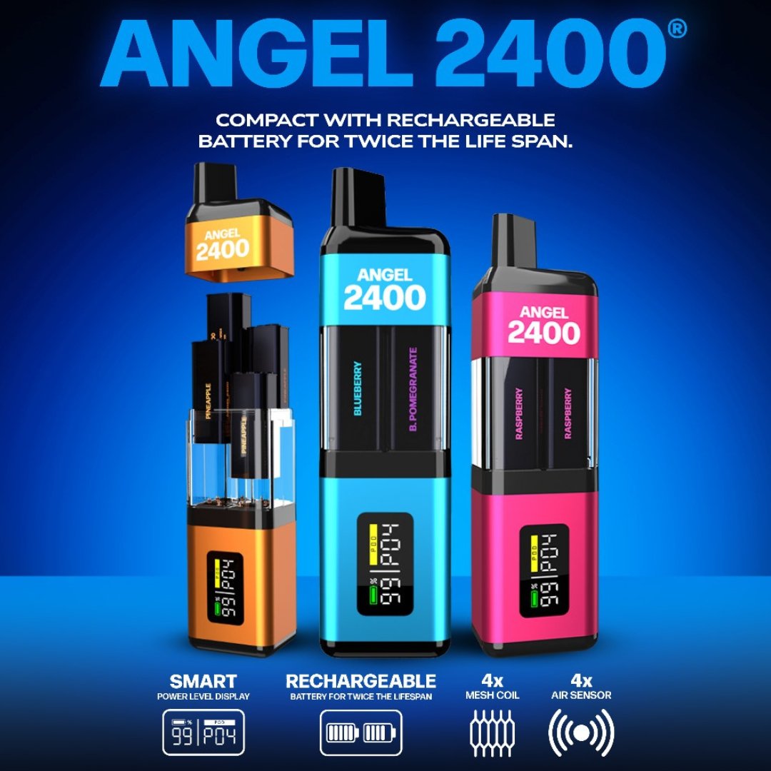 Vapes Bars Angel 2400 Puffs Disposble Vape Pod Kit - VapeBoo