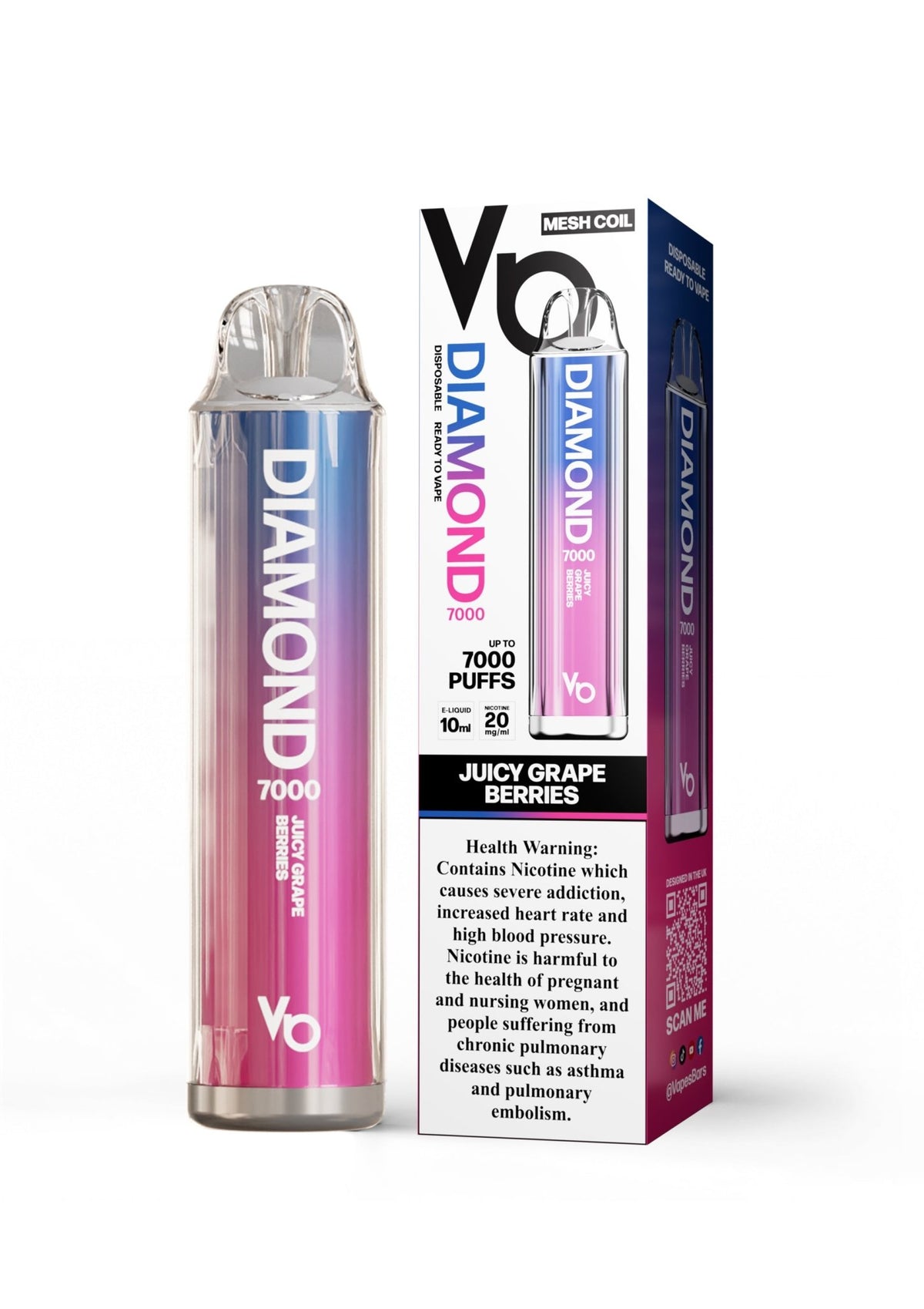 Vapes Bars Diamond 7000 Puffs Disposable Vape 20mg - VapeBoo