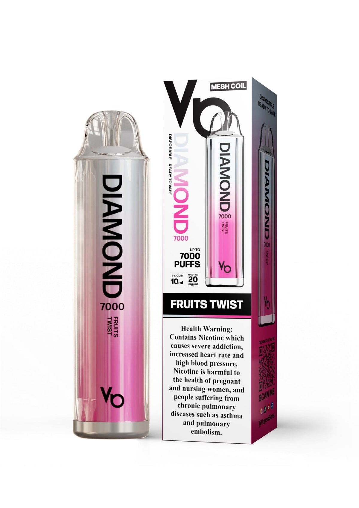 Vapes Bars Diamond 7000 Puffs Disposable Vape 20mg - VapeBoo