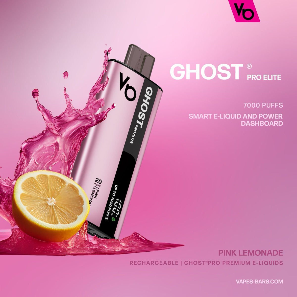 Vapes Bars Ghost Pro Elite 7000 Puffs Disposable Vape 20mg Box of 10 - VapeBoo