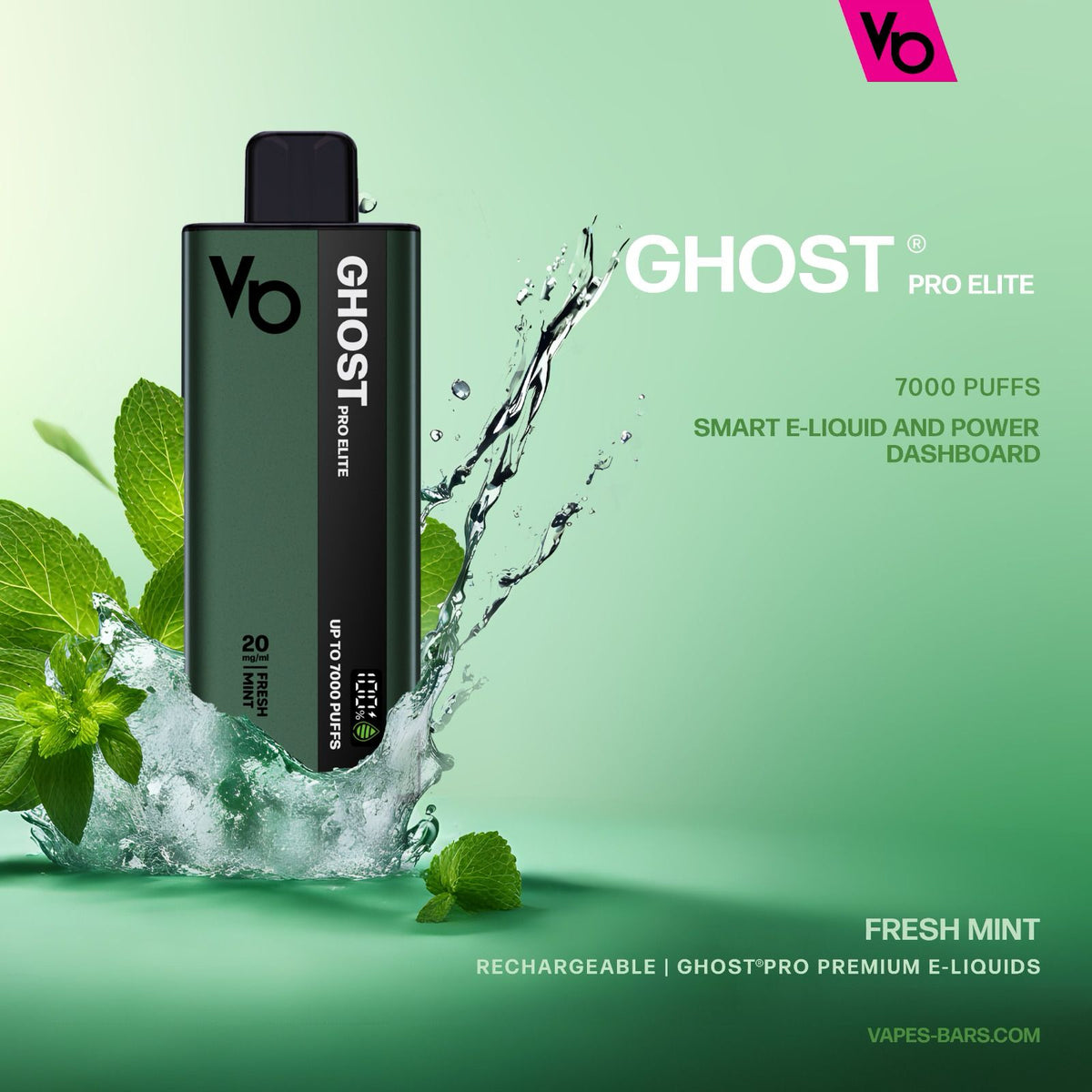 Vapes Bars Ghost Pro Elite 7000 Puffs Disposable Vape 20mg Box of 10 - VapeBoo